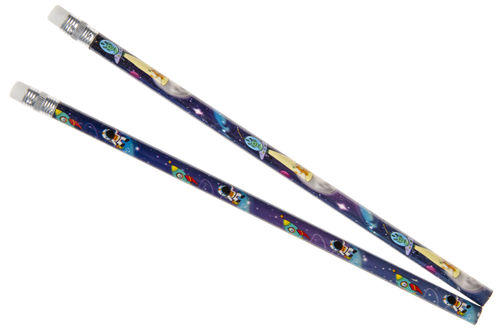 Pencils with space motifs