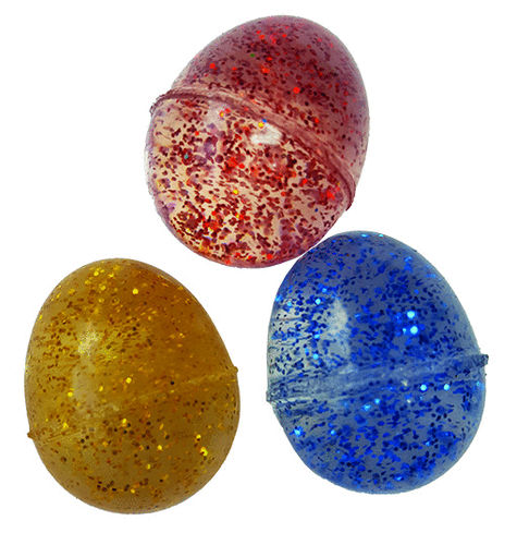 Studsbollar glitter ägg