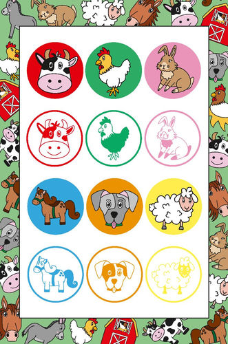 farm animals stamp