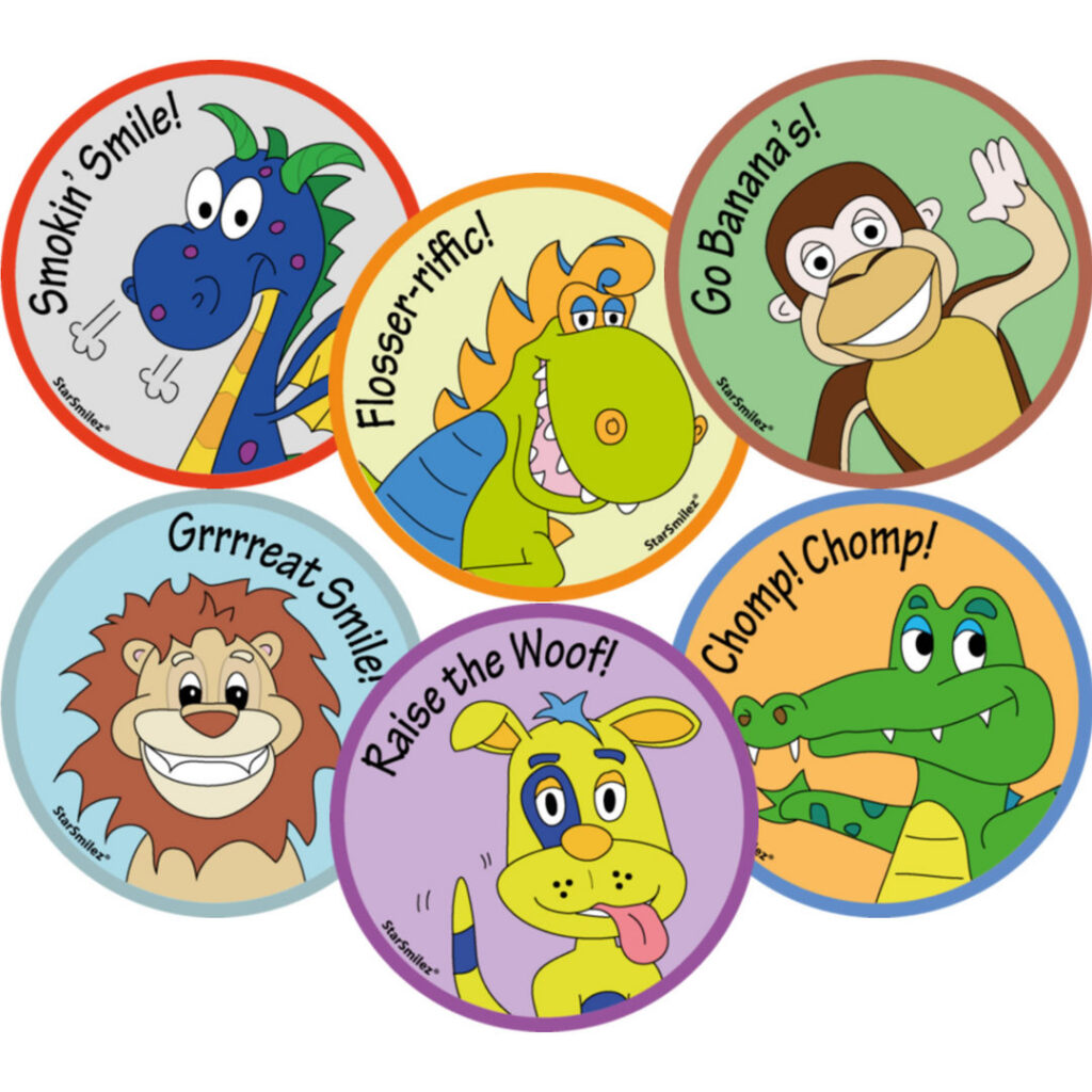 Sticker Lachende Tiere, 200 Stück