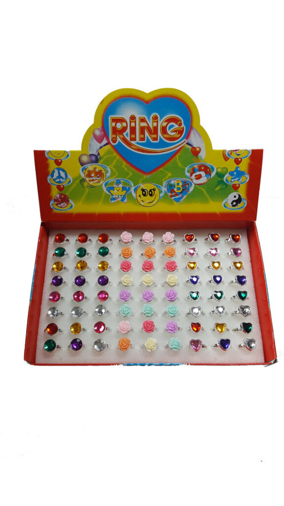 Ringe Herz & Blume, 72 Stück