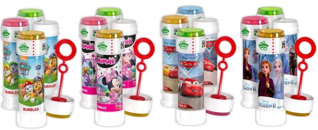 Seifenblasen Comic-Mix mit Geduldspiel 60ml, 24 Stück