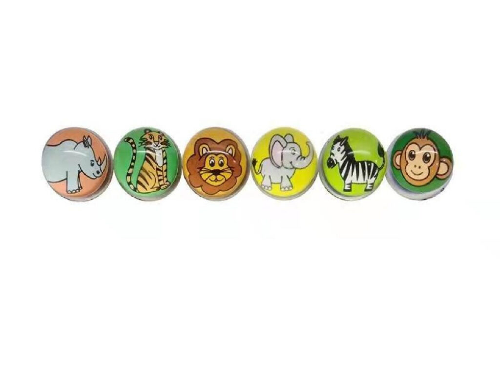 Springbälle Wilde Tiere (30mm), 50 Stück