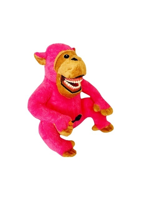 Demopuppe Affe (50cm pink) mit Gebiss