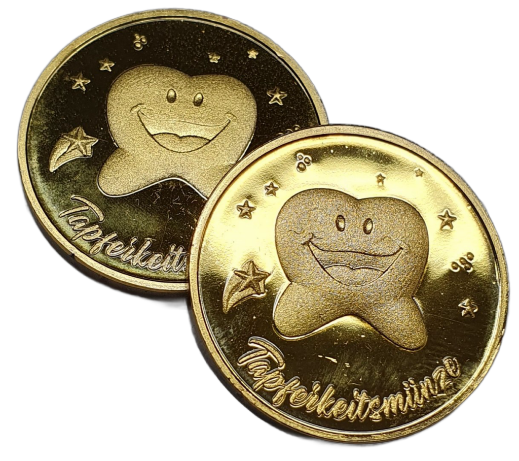 Tapferkeitsmünze Happy Zahn, 30 Stück