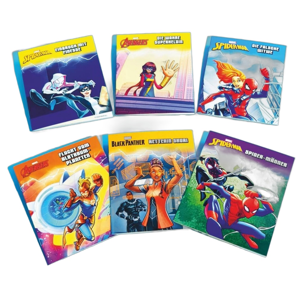 Mini-Bücher Set von Marvel, 24 Stück