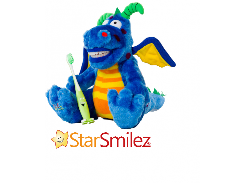 Demopuppe Drache (25cm) klein mit Zahnbürste