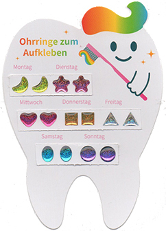 7-day stick-on earrings