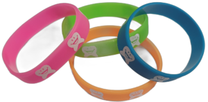 Armband Silikon Zahn, 48 Stück