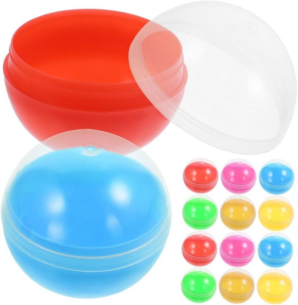 Spielzeugkapseln OHNE Inhalt für Spielzeugautomaten 50 X 55mm (trans./blau), 100 Stück