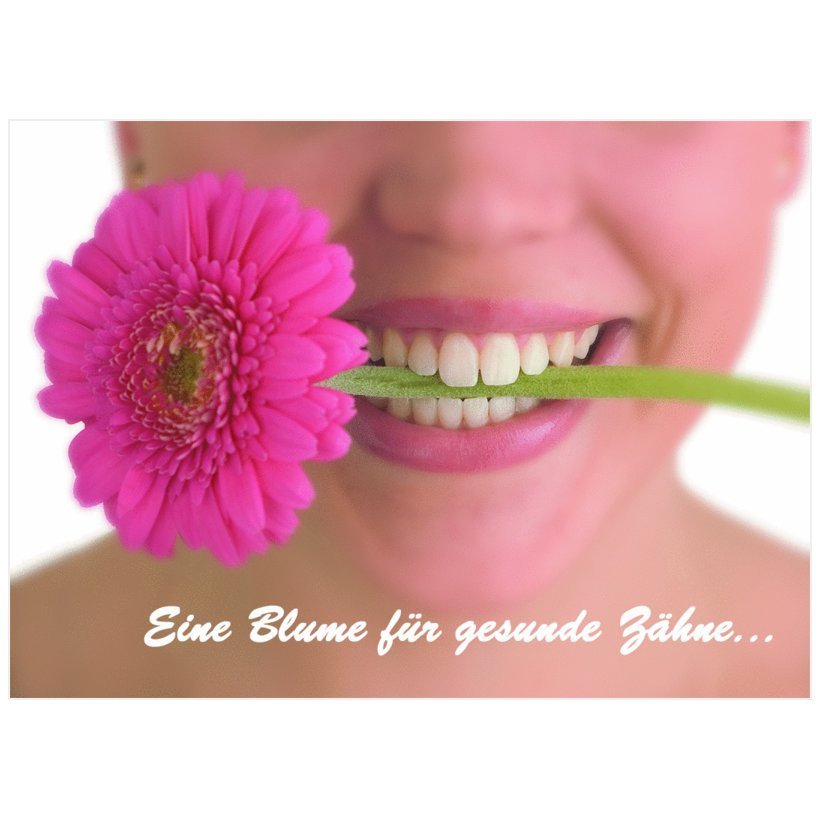 Postcard mouth + flowers